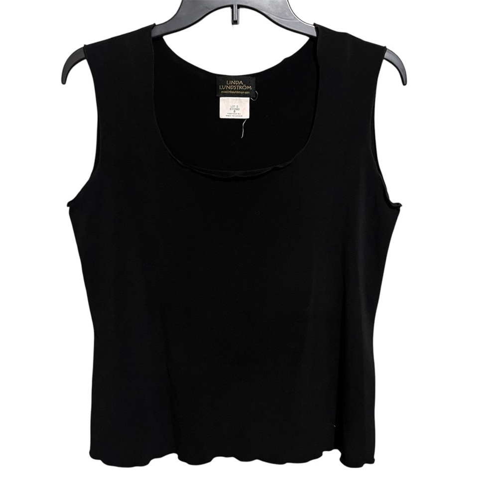 Linda Lundstrom Black Tank Top Women’s Size 8 Scoop Neck